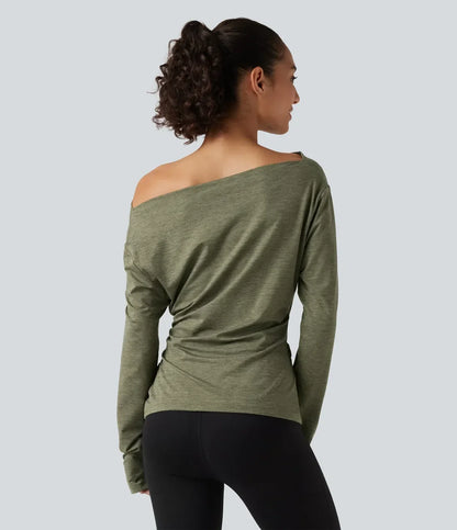 BuyTheReal Origin — Off-Shoulder Active Top
