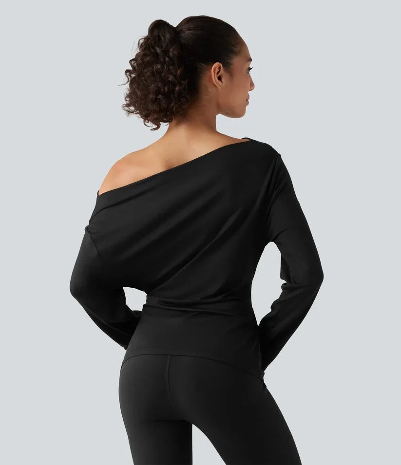 BuyTheReal Origin — Off-Shoulder Active Top